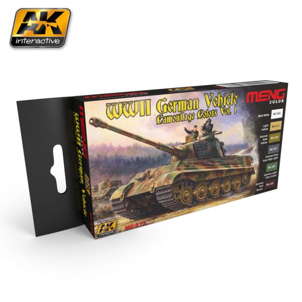 Ak-Interactive: (Acrylic) Meng Wwii German Vehicle Camouflage Colors Vol.1