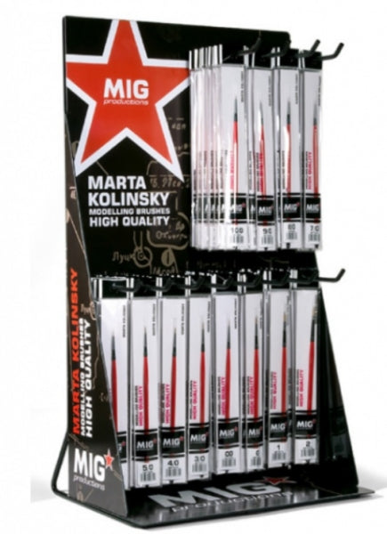 Mig Productions: Top Quality Marta Kolinsky Paintbrush Display [Retail Only]