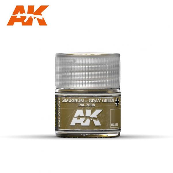 Ak-Interactive: Real Colors - Graugrã¼N-Gray Green Ral 7008 10Ml