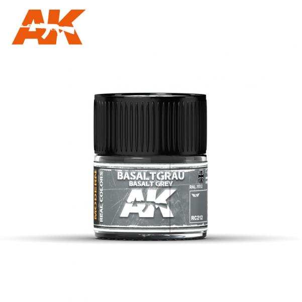 Ak-Interactive: Real Colors - Basaltgrau-Basalt Grey Ral 7012 10Ml