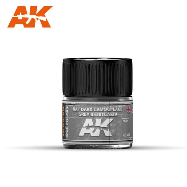 Ak-Interactive: Real Colors - Raf Dark Camouflage Grey Bs381C/629 - 10Ml