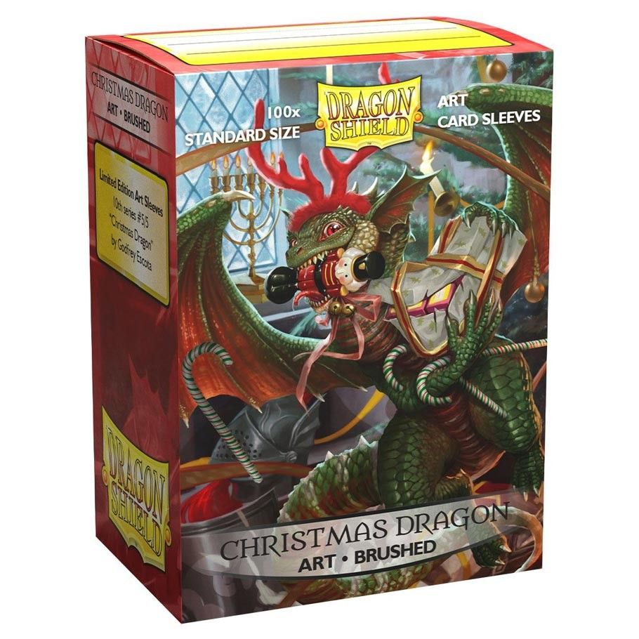 Dragon Shield Art Sleeves Crhistmas Dragon Brushed
