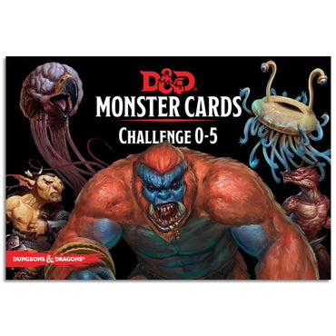 D&D: Monster Cards Challenge 0-5 (179 cards)