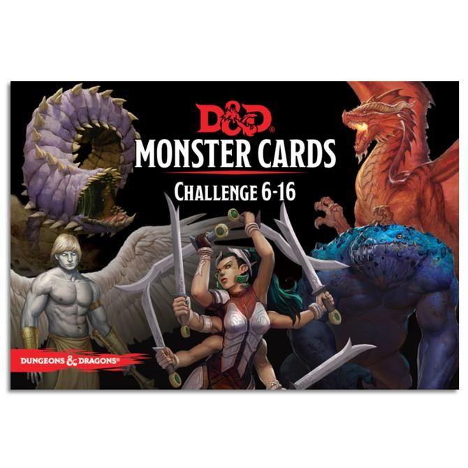 D&D: Monster Cards Challenge 6-16 (74 cards)