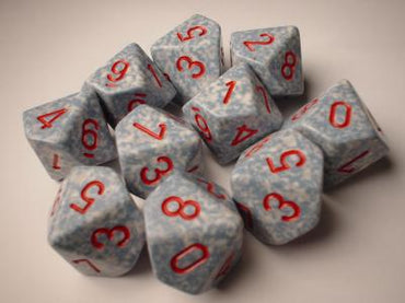 Chessex Dice Sets: Air Speckled d10 Set (10)