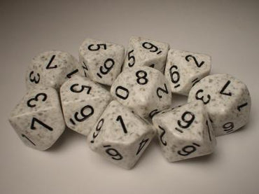 Chessex Dice Sets: Arctic Camo Speckled d10 Set (10)