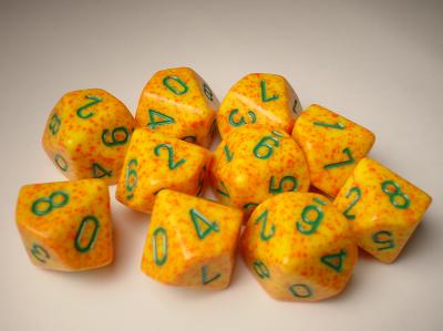 Chessex Dice Sets: Lotus Speckled d10 Set (10)