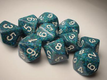 Chessex Dice Sets: Sea Speckled d10 Set (10)