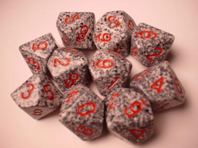 Chessex Dice Sets: Granite Speckled d10 Set (10)