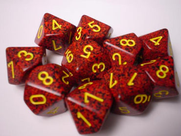 Chessex Dice Sets: Mercury Speckled d10 Set (10)