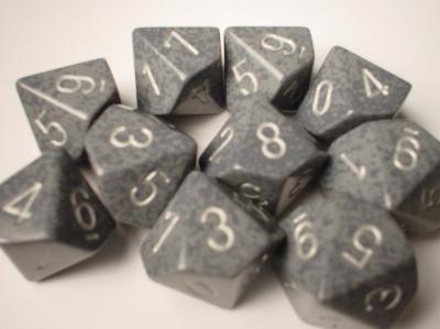 Chessex Dice Sets: Hi Tech Speckled d10 Set (10)