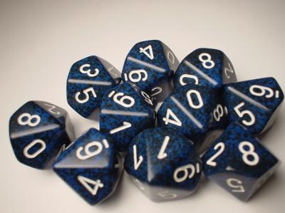 Chessex Dice Sets: Stealth Speckled d10 Set (10)