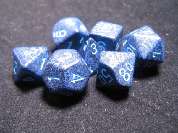 Chessex Dice Sets: Cobalt Poly 7-dice Cube