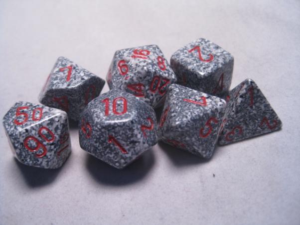 Chessex Dice Sets: Speckled Granite Poly 7-dice