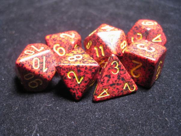 Chessex Dice Sets: Mercury Poly 7-dice Cube