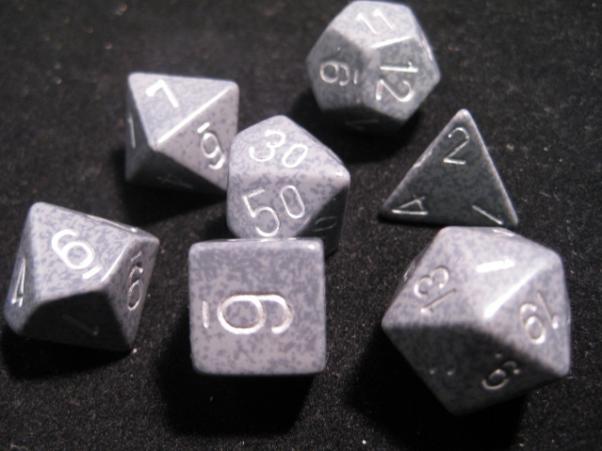 Chessex Dice Sets: Hi Tech Speckled Polyhedral 7-Die Set