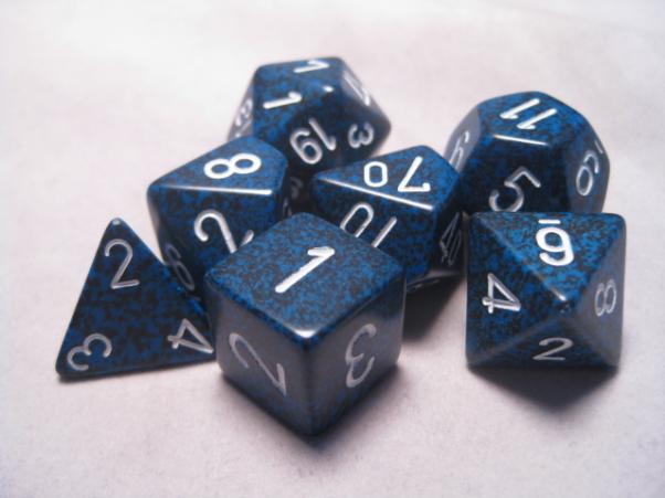 Chessex Dice Sets: Stealth Speckled Polyhedral 7-Die Set