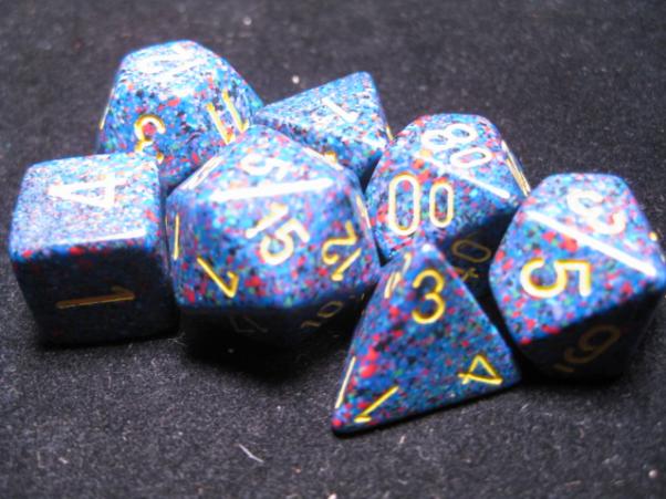 Chessex Dice Sets: Twilight Speckled Polyhedral 7-Die Set