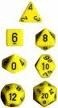 Chessex Dice Sets: Yellow/Black Opaque Polyhedral 7-Die Set