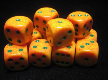 Chessex Dice Sets: Lotus Speckled 16mm d6 (12)