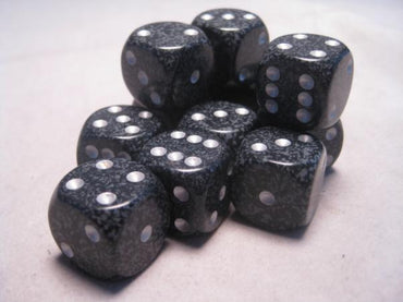 Chessex Dice Sets: Ninja Speckled 16mm d6 (12)