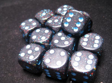 Chessex Dice Sets: Blue Stars Speckled 16mm d6 (12)