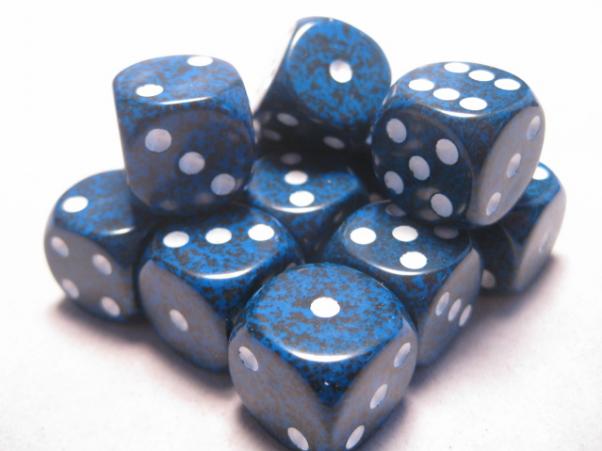 Chessex Dice Sets: Stealth Speckled 16mm d6 (12)