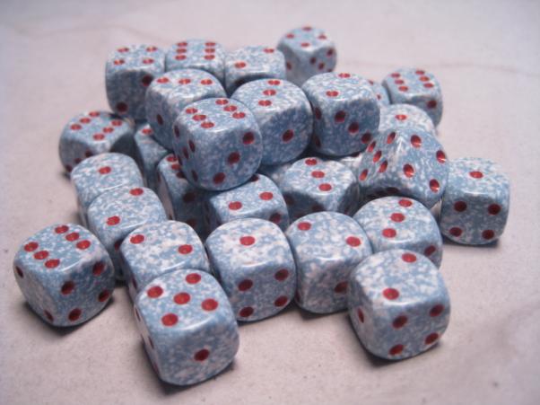 Chessex Dice Sets: Air Speckled 12mm d6 (36)