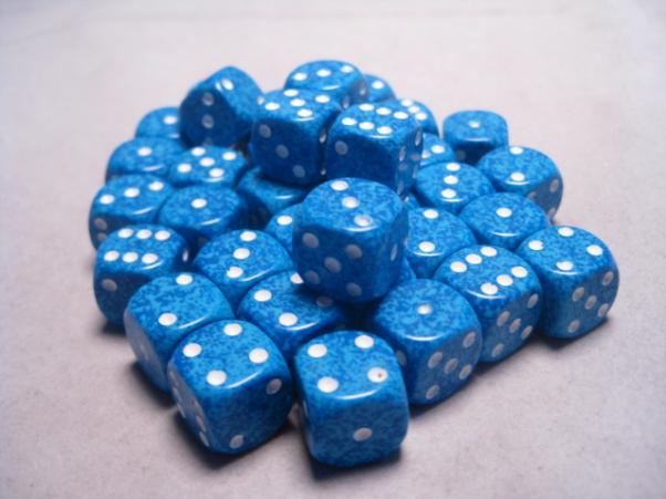 Chessex Dice Sets: Water Speckled 12mm d6 (36)