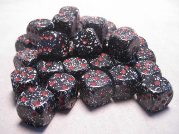 Chessex Dice Sets: Space Speckled 12mm d6 (36)