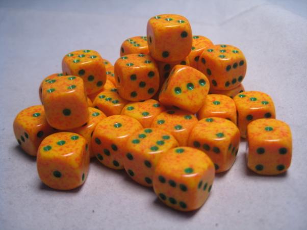 Chessex Dice Sets: Lotus Speckled 12mm d6 (36)