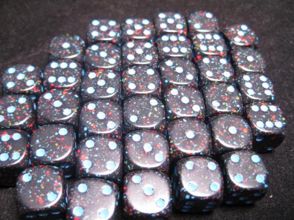 Chessex Dice Sets: Blue Stars Speckled 12mm d6 (36)