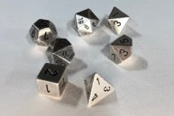 Chessex Dice Sets: Silver Metal Polyhedral 7-Die Set