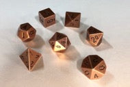 Chessex Dice Sets: Copper Metal Polyhedral 7-Die Set