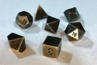 Chessex Dice Sets: Dark-Metal Metal Polyhedral 7-Die Set