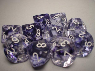 Chessex Dice Sets: Black/White Nebula d10 Set (10)