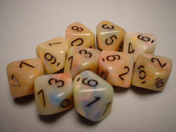Chessex Dice Sets: Circus/Black Festive d10 Set (10)