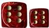 Chessex Dice Sets: Burgundy/Gold Vortex 12mm d6 (36)