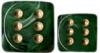 Chessex Dice Sets: Green/Gold Vortex 12mm d6 (36)
