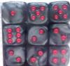 Chessex Dice Sets: Black/Red Velvet 12mm d6 (36)