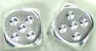 Chessex Metal Dice: Pair of Aluminum Metallic 16mm d6 (2)