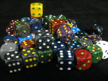 Chessex Bulk Dice Sets: Assorted Speckled 12mm d6 Bag (50)