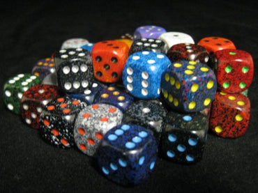 Chessex Bulk Dice Sets: Assorted Speckled 16mm d6 Bag (20)