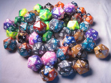 Chessex Bulk Dice Sets: Gemini # 6 Bag of d20 (50)
