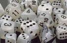 Chessex Dice Sets: White/Black Pearl d10 Set (10)