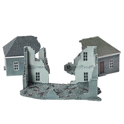 Ruined Buildings (x3) - WWII 15mm