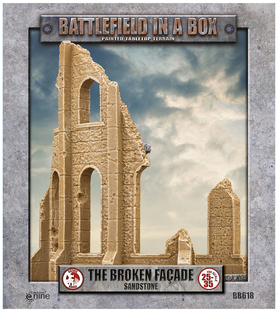 Gothic Battlefields - Broken Façade - White (x2) - 30mm