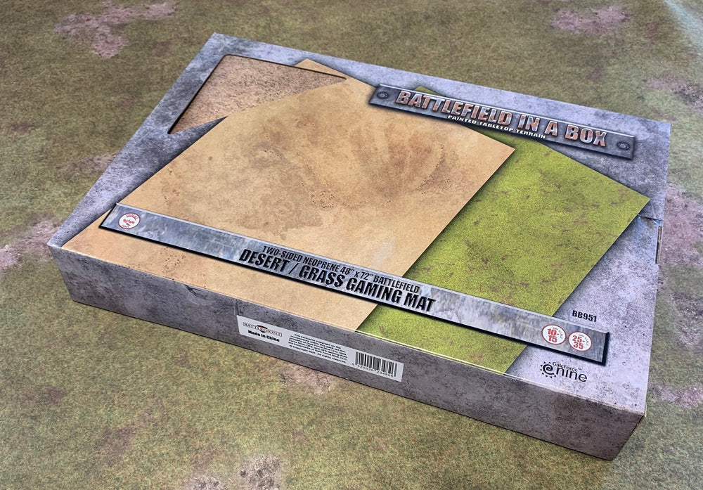 Battlefield in a Box: Desert/Grass Gaming Mat 72in x 48in