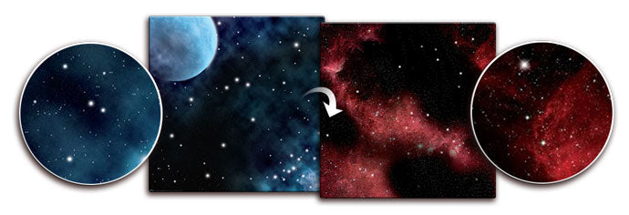 Gaming Mat - Crimson Gas Giant / Frozen Star System (6x3)