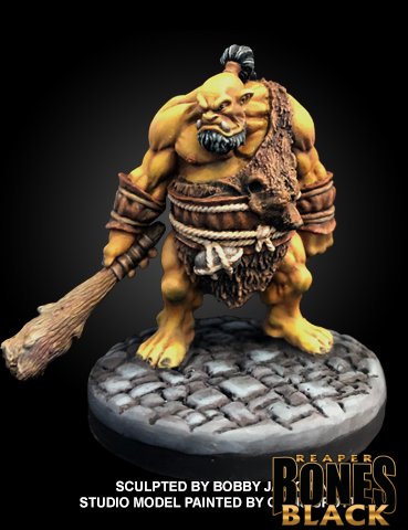 Reaper Miniatures Bones Black: Garghuk - Ogre Chieftain